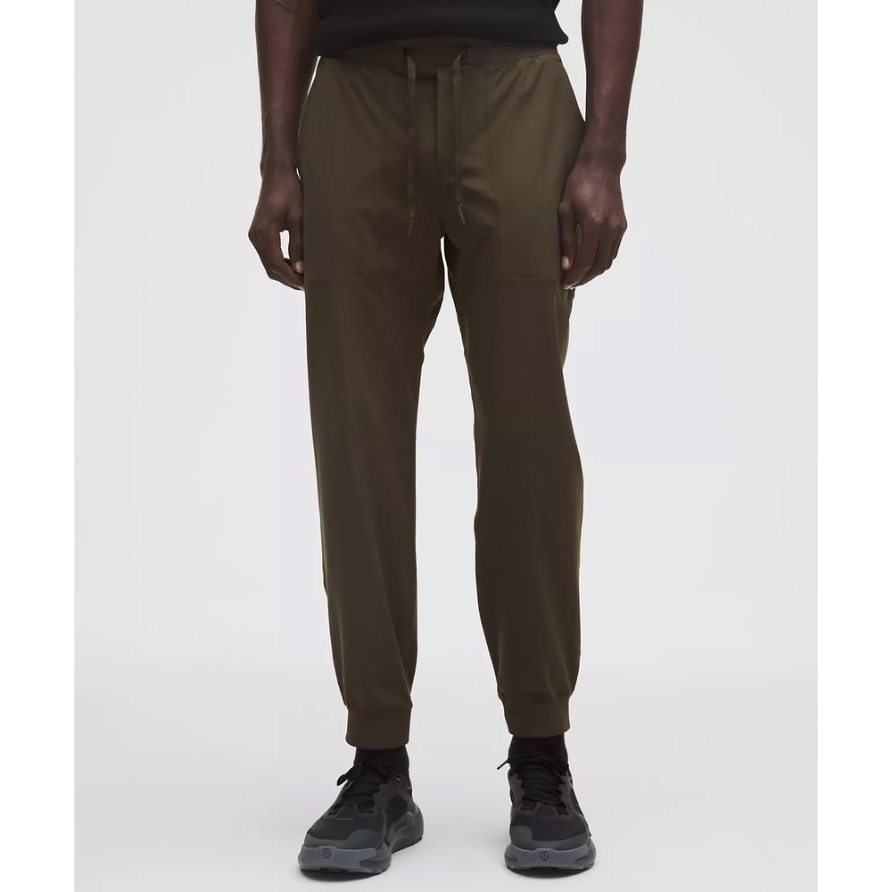 Lululemon ABC Wrapstream Jogger Dark Olive Pants Outdoor Athleisure Tapered M